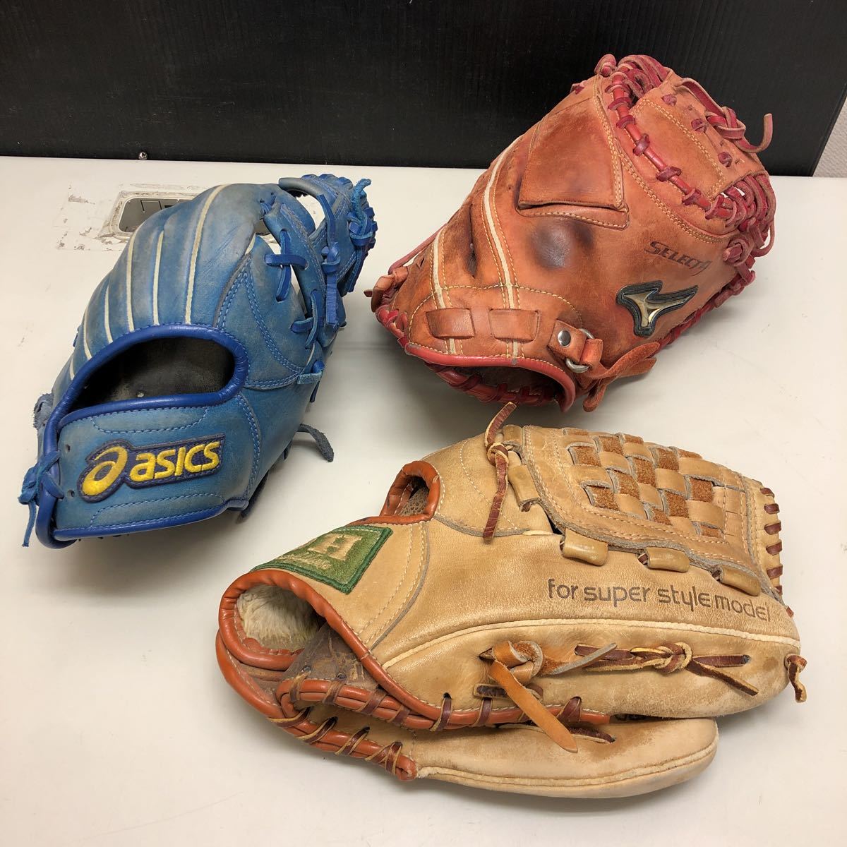 軟式グローブ 3点セット asics アシックス BGJFRK mizuno ミズノ SELECT9 オールラウンド キャッチャーミット